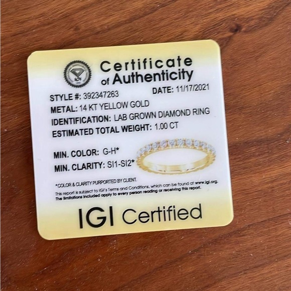 3ct Princess cut Diamond ring and band - Picture 5 of 5